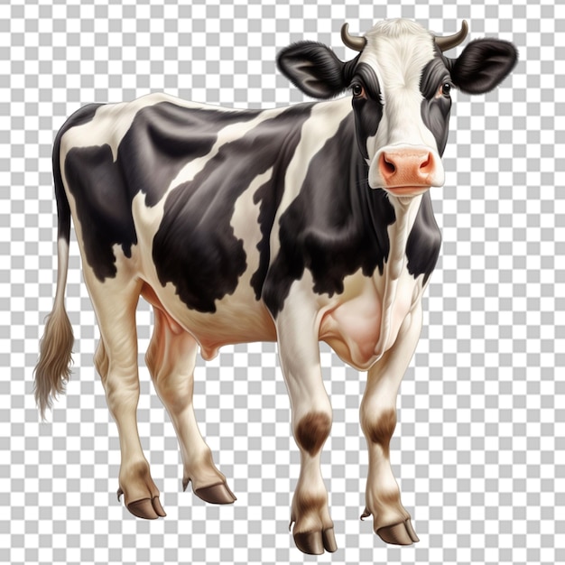 PSD ilustración realista de la vaca