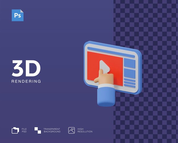 Ilustración de redes sociales 3d