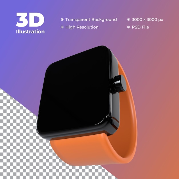 PSD ilustración de reloj 3d