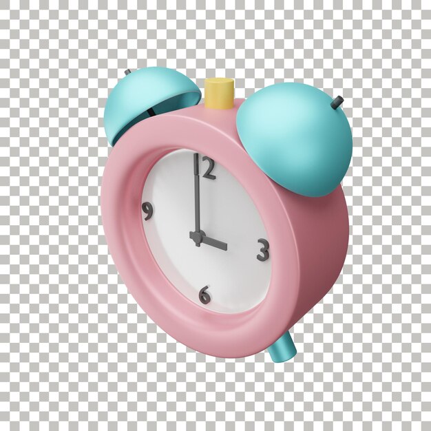 PSD ilustración de reloj despertador 3d