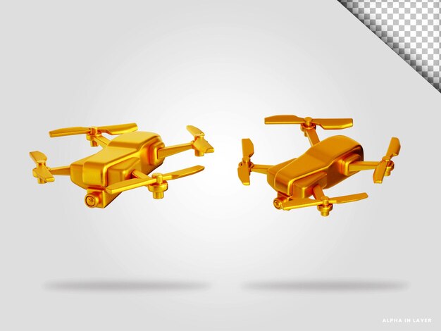 Ilustración de render 3d de abejón dorado aislado