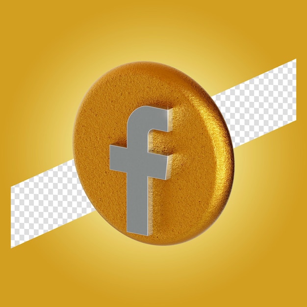 Ilustración de render 3d de aplicación de logotipo de Facebook aislado