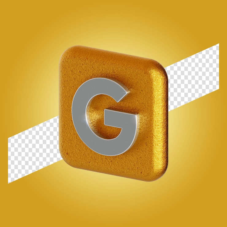PSD ilustración de render 3d de aplicación de logotipo de google aislado
