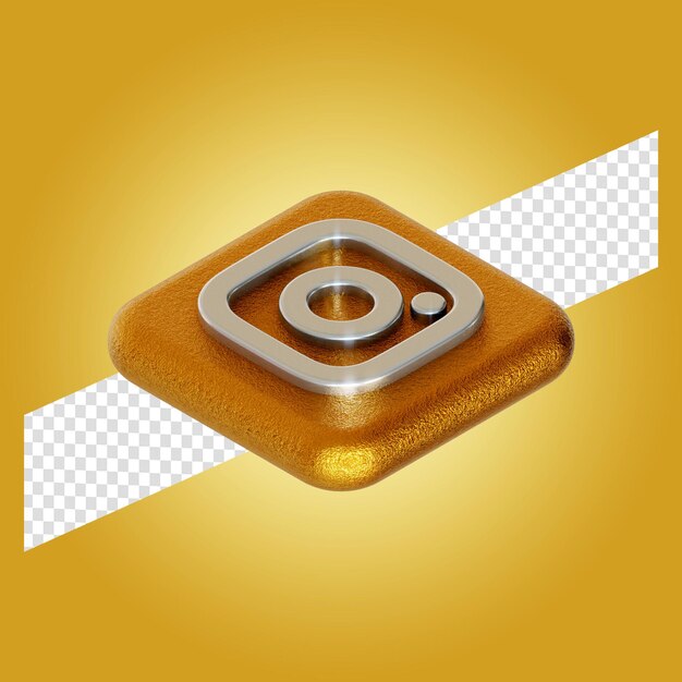 Ilustración de render 3d de aplicación de logotipo de Instagram aislado
