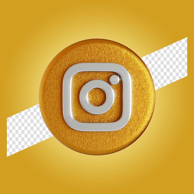 Ilustración de render 3d de aplicación de logotipo de Instagram aislado