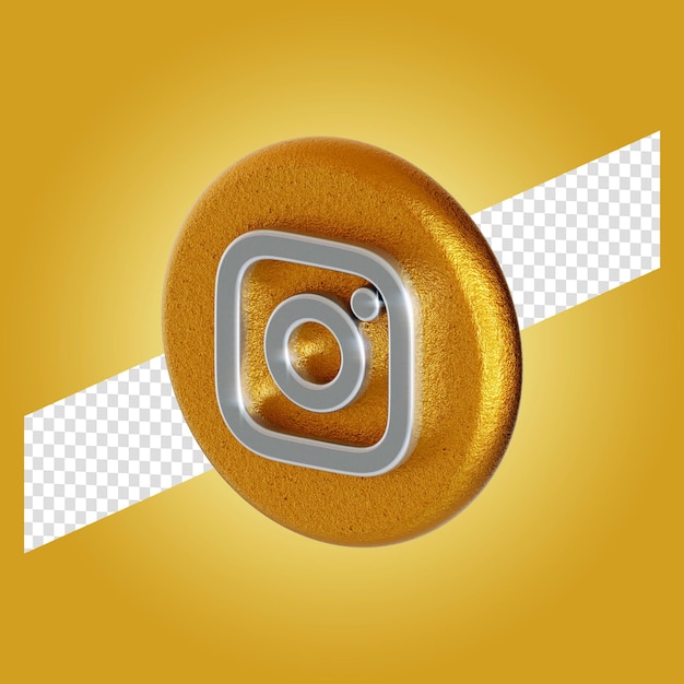 Ilustración de render 3d de aplicación de logotipo de Instagram aislado