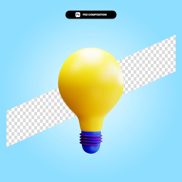 Ilustración de render 3d de bulbo aislado
