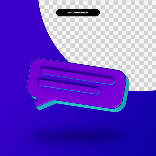 Ilustración de render 3d de burbujas de discurso aislado