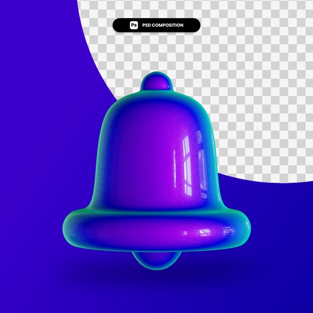 Ilustración de render 3d de campana aislado