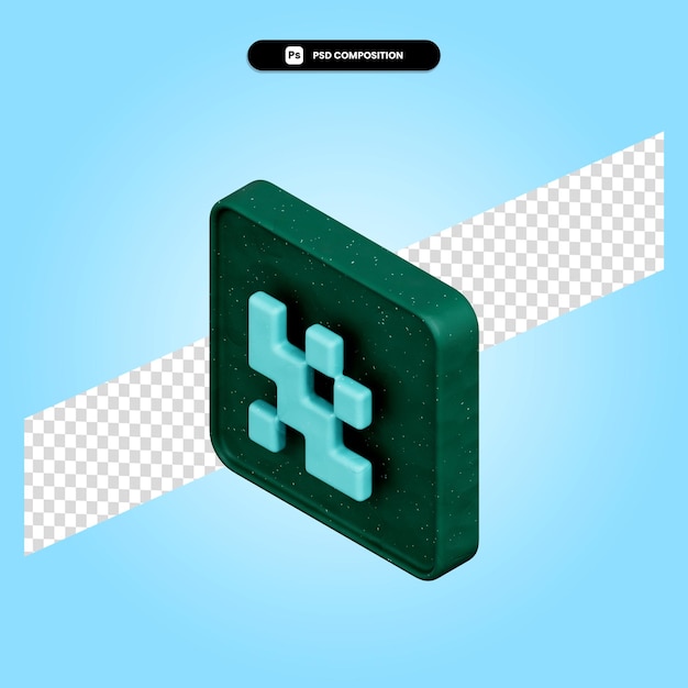 Ilustración de render 3d de código QR aislado