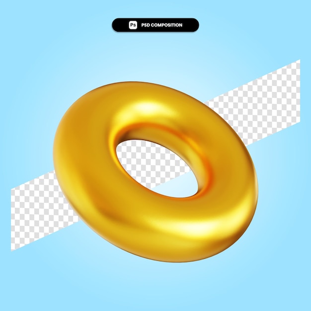 Ilustración de render 3d de donut aislado