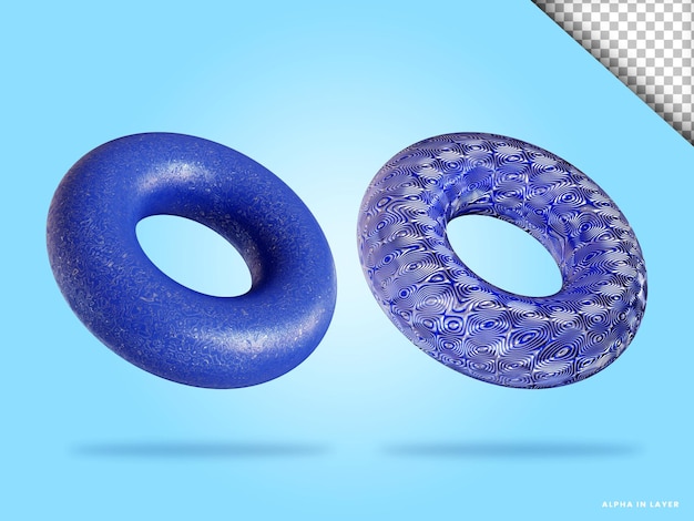 Ilustración de render 3d de donut aislado