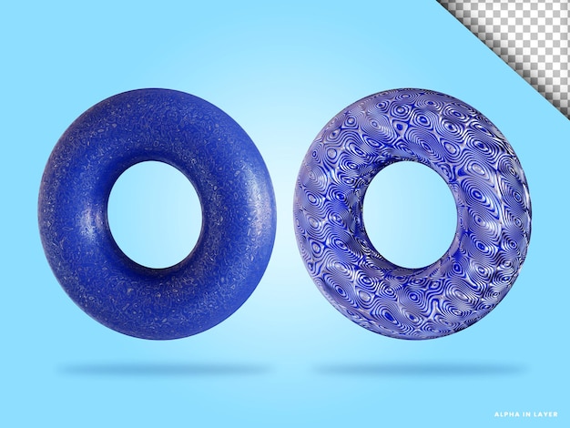 PSD ilustración de render 3d de donut aislado