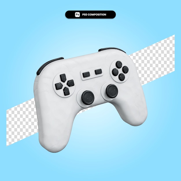 Ilustración de render 3d de gamepad aislado