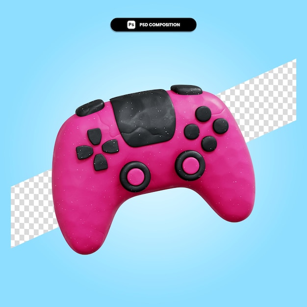 Ilustración de render 3d de gamepad aislado