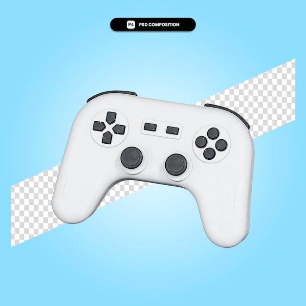 Ilustración de render 3d de gamepad aislado