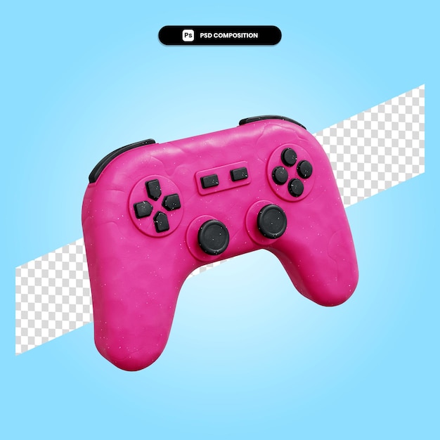 Ilustración de render 3d de gamepad aislado