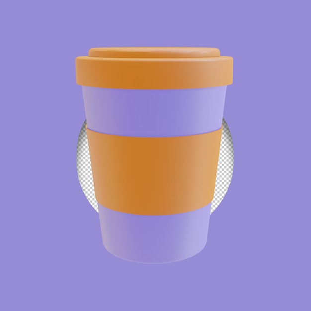 Ilustración de render 3d de icono de taza de café