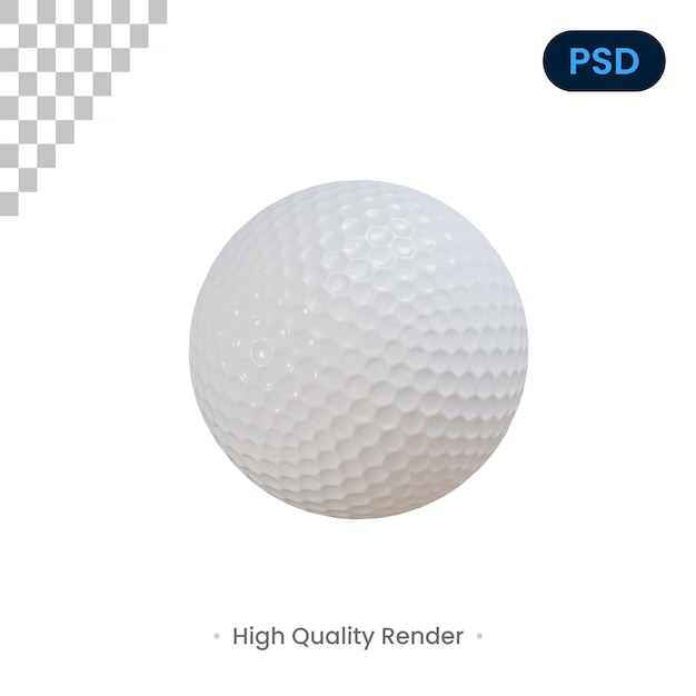 Ilustración De Render 3D De Pelota De Golf Premium Psd