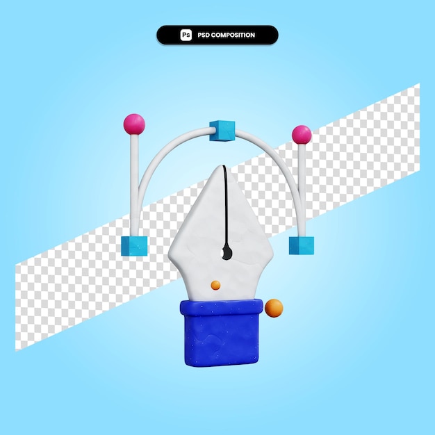 Ilustración de render 3d Pentool aislado