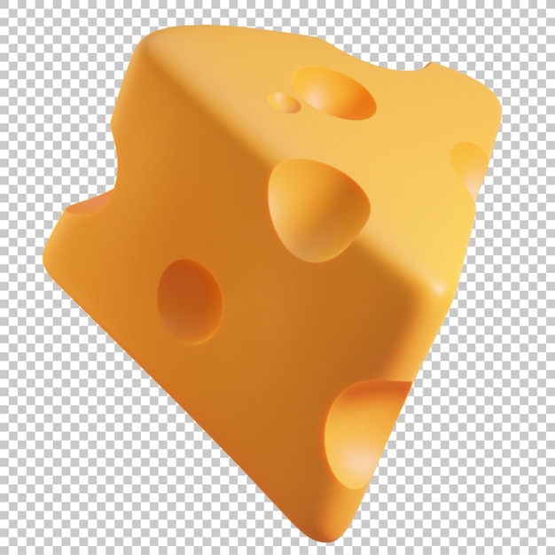 PSD ilustración de render 3d de queso aislado psd