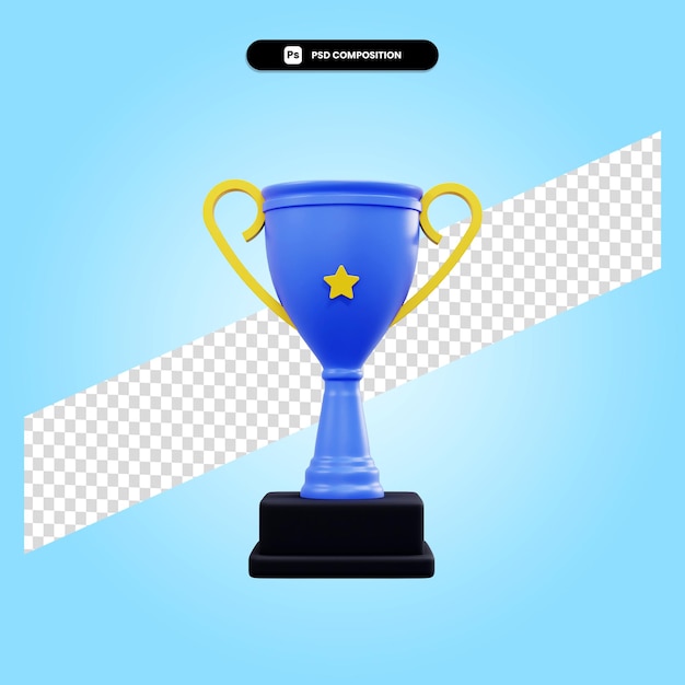 Ilustración de render 3d de trofeo aislado