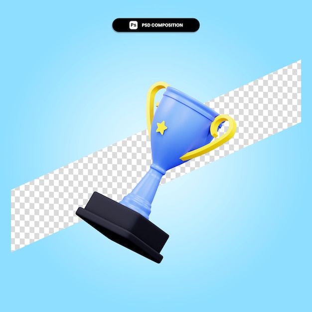 Ilustración de render 3d de trofeo aislado