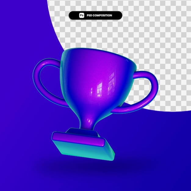 Ilustración de render 3d de trofeo aislado