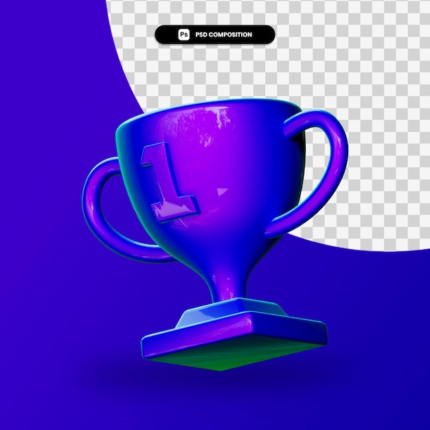 Ilustración de render 3d de trofeo aislado