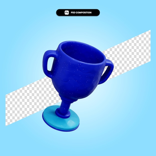 Ilustración de render 3d de trofeo aislado