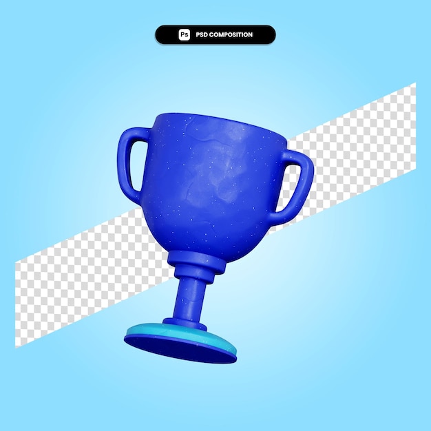 Ilustración de render 3d de trofeo aislado