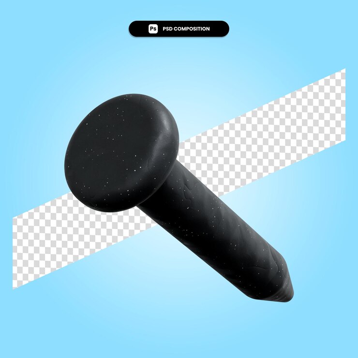 PSD ilustración de render 3d de uñas aislado
