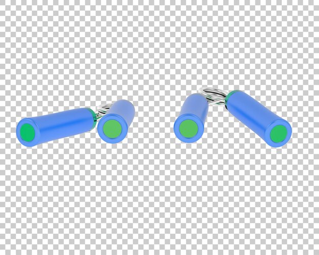 Ilustración de renderización 3D del agarre de la mano aislado en el fondo
