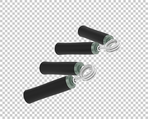 Ilustración de renderización 3D del agarre de la mano aislado en el fondo