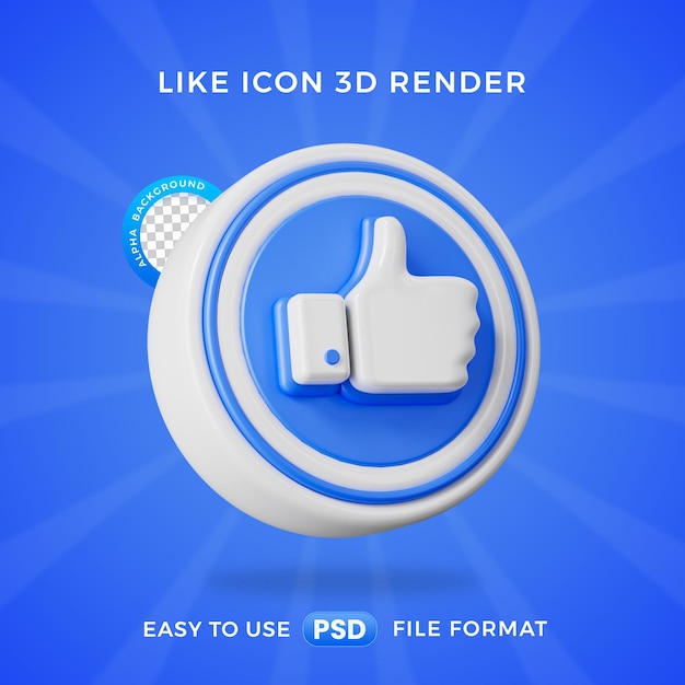 Ilustración de renderización 3D aislada como icono del logotipo