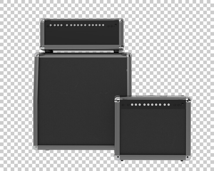PSD ilustración de renderización 3d del altavoz aislado en un fondo transparente