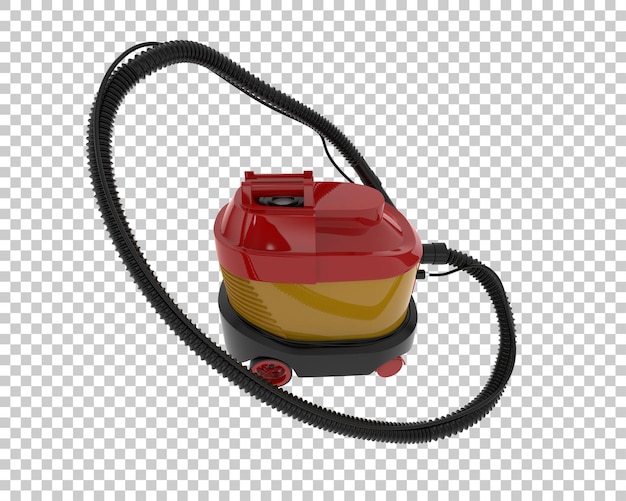 Ilustración de renderización 3D de una aspiradora aislada sobre un fondo transparente