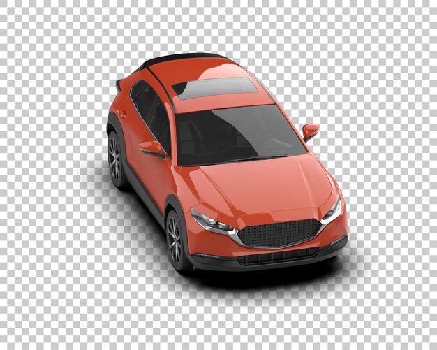 Ilustración de renderización 3D de automóviles modernos aislados en el fondo
