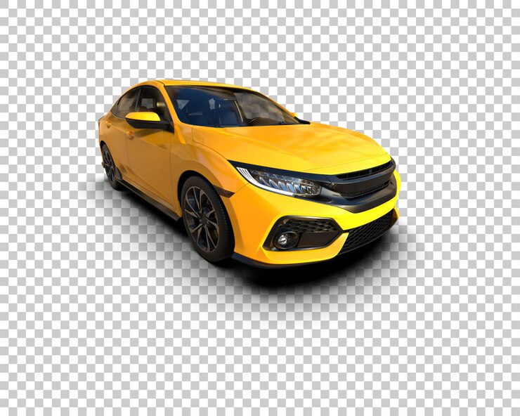 PSD ilustración de renderización 3d de automóviles modernos aislados en el fondo