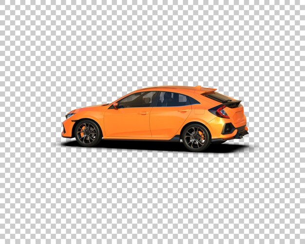 Ilustración de renderización 3D de automóviles modernos aislados en el fondo