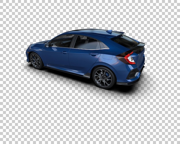 Ilustración de renderización 3D de automóviles modernos aislados en el fondo