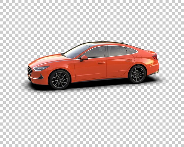 Ilustración de renderización 3D de automóviles modernos aislados en el fondo
