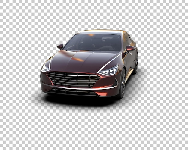 Ilustración de renderización 3D de automóviles modernos aislados en el fondo