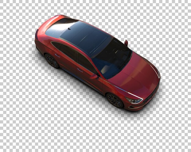 Ilustración de renderización 3D de automóviles modernos aislados en el fondo