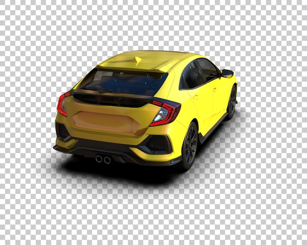 Ilustración de renderización 3D de automóviles modernos aislados en el fondo
