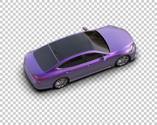 Ilustración de renderización 3D de automóviles modernos aislados en el fondo