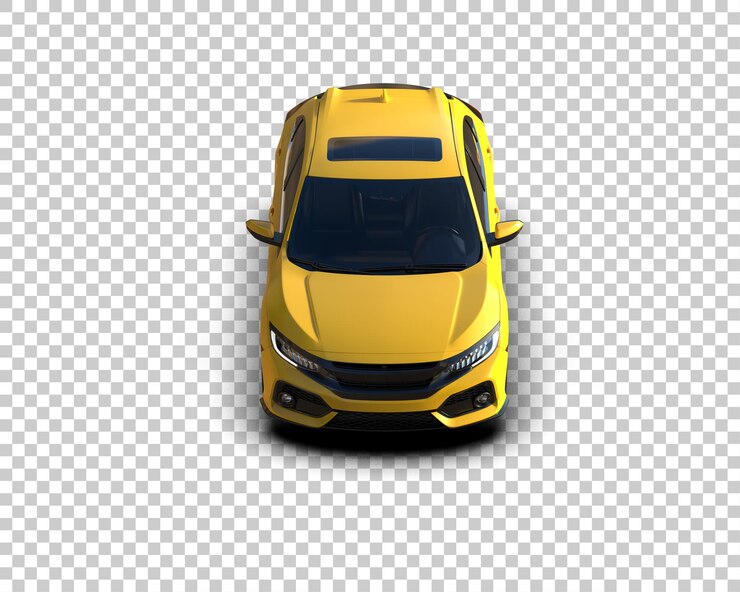 PSD ilustración de renderización 3d de automóviles modernos aislados en el fondo