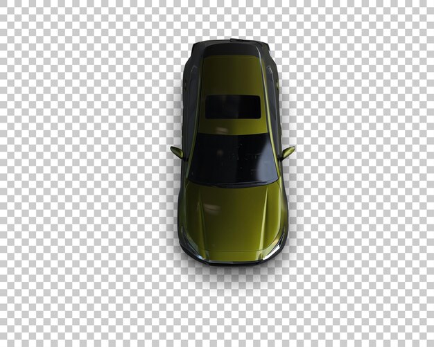 Ilustración de renderización 3D de automóviles modernos aislados en el fondo