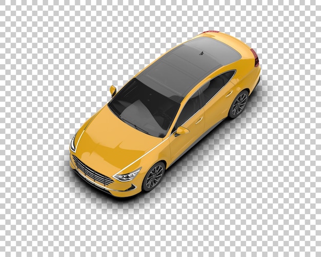 Ilustración de renderización 3D de automóviles modernos aislados en el fondo