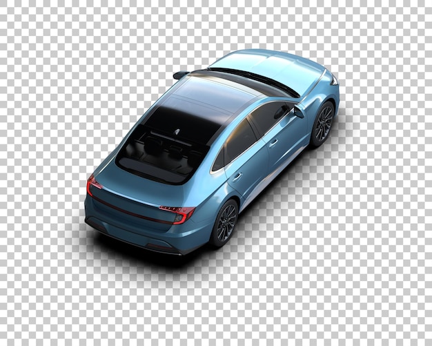 Ilustración de renderización 3D de automóviles modernos aislados en el fondo